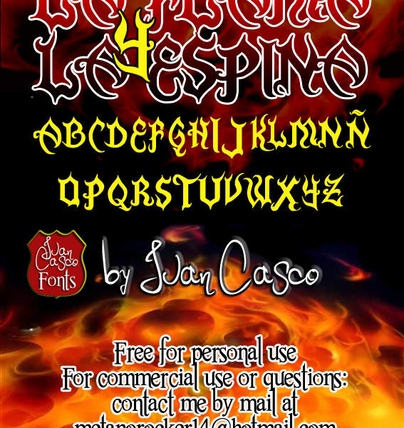 La Flama Y La Espina Abstract Fonts Download Free Fonts